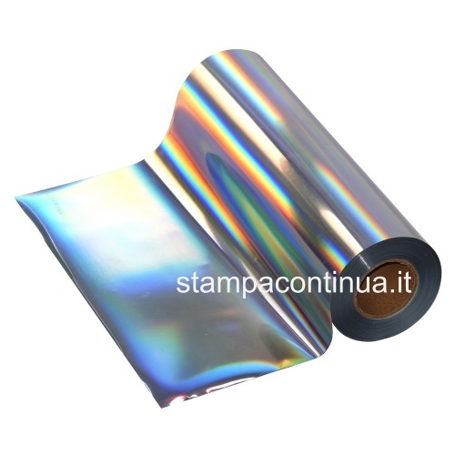Heat Transfer vinyl metallizzato per tessuti cotone e poliestere , 1 m ,  colore Olografico